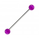 Industrial-Piercing Acryl Transparent Lila Kugeln