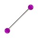 Industrial-Piercing Acryl Transparent Lila Kugeln
