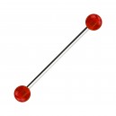Industrial-Piercing Acryl Transparent Rot Kugeln