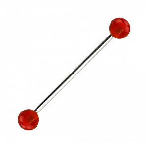 Industrial-Piercing Acryl Transparent Rot Kugeln