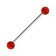 Industrial-Piercing Acryl Transparent Rot Kugeln