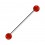 Industrial-Piercing Acryl Transparent Rot Kugeln