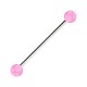 Industrial-Piercing Acryl Transparent Rosa Kugeln