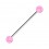 Industrial-Piercing Acryl Transparent Rosa Kugeln