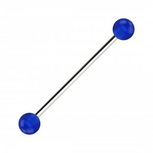 Industrial-Piercing Acryl Transparent Dunkelblau Kugeln