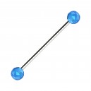 Industrial-Piercing Acryl Transparent Hellblau Kugeln
