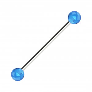 Industrial-Piercing Acryl Transparent Hellblau Kugeln
