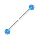 Industrial-Piercing Acryl Transparent Hellblau Kugeln