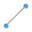 Industrial-Piercing Acryl Transparent Hellblau Kugeln