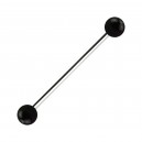 Industrial-Piercing Acryl Transparent Schwarz Kugeln