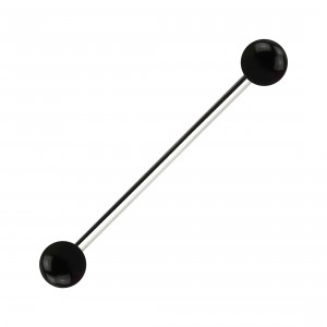 Industrial-Piercing Acryl Transparent Schwarz Kugeln