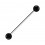 Industrial-Piercing Acryl Transparent Schwarz Kugeln