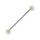 Industrial-Piercing Acryl Transparent Weiß Kugeln