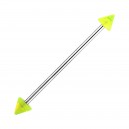 Industrial-Piercing Acryl Transparent Grün Spitzen