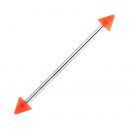 Industrial-Piercing Acryl Transparent Orange Spitzen