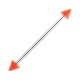 Industrial-Piercing Acryl Transparent Orange Spitzen
