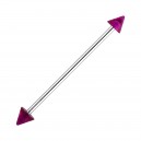 Industrial-Piercing Acryl Transparent Lila Spitzen