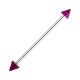Transparent Purple Acrylic Industrial Piercing Barbell w/ Spikes