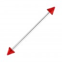 Industrial-Piercing Acryl Transparent Rot Spitzen