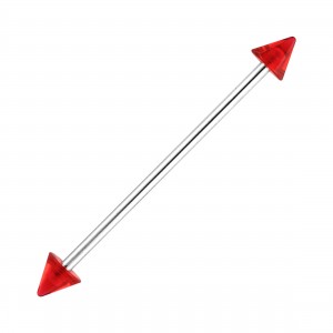 Industrial-Piercing Acryl Transparent Rot Spitzen