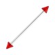 Industrial-Piercing Acryl Transparent Rot Spitzen