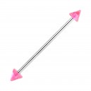 Industrial-Piercing Acryl Transparent Rosa Spitzen