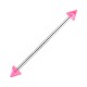 Industrial-Piercing Acryl Transparent Rosa Spitzen