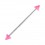 Industrial-Piercing Acryl Transparent Rosa Spitzen