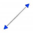 Industrial-Piercing Acryl Transparent Blau Spitzen