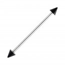 Industrial-Piercing Acryl Transparent Schwarz Spitzen