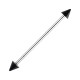 Industrial-Piercing Acryl Transparent Schwarz Spitzen