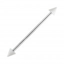 Industrial-Piercing Acryl Transparent Weiß Spitzen
