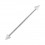 Transparent White Acrylic Industrial Piercing Barbell w/ Spikes