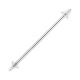 Transparent Acrylic Industrial Piercing Barbell w/ Spikes