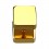 Flat Squares Gold Anodized 316L Steel Fake Plug Earlobe Piercing