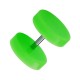 Dark Green Acrylic Ear Piercing Fake Plug w/ Flat Discs
