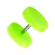 Light Green Acrylic Ear Piercing Fake Plug w/ Flat Discs