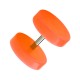 Orange Acrylic Ear Piercing Fake Plug w/ Flat Discs