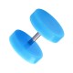 Light Blue Acrylic Ear Piercing Fake Plug w/ Flat Discs