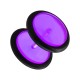 Purple Flat Discs Acrylic Fake Plug with Black O-Ring
