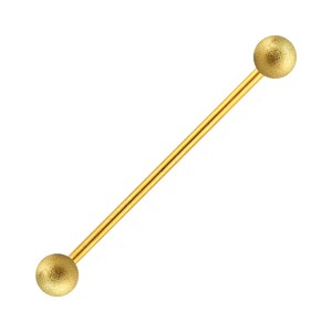 Industrial-Piercing Stahl 316L Kugeln Glanz Effekt Golden