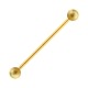 Industrial-Piercing Stahl 316L Kugeln Glanz Effekt Golden