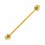 Industrial-Piercing Stahl 316L Kugeln Glanz Effekt Golden