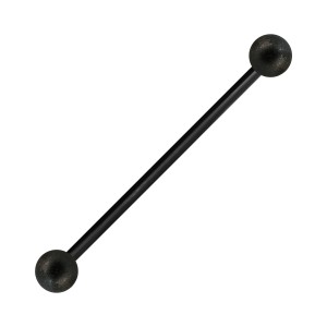 Industrial-Piercing Stahl 316L Kugeln Glanz Effekt Schwarz