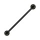 Industrial-Piercing Stahl 316L Kugeln Glanz Effekt Schwarz