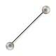 Industrial-Piercing Stahl 316L Kugeln Glanz Effekt Silber