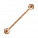 Industrial-Piercing Stahl 316L Kugeln Glanz Effekt Golden Rosa