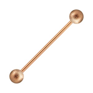 Industrial-Piercing Stahl 316L Kugeln Glanz Effekt Golden Rosa