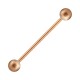 Industrial-Piercing Stahl 316L Kugeln Glanz Effekt Golden Rosa