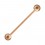 Piercing Industrial Stahl 316L Kugeln Glanz Effekt Golden Rosa